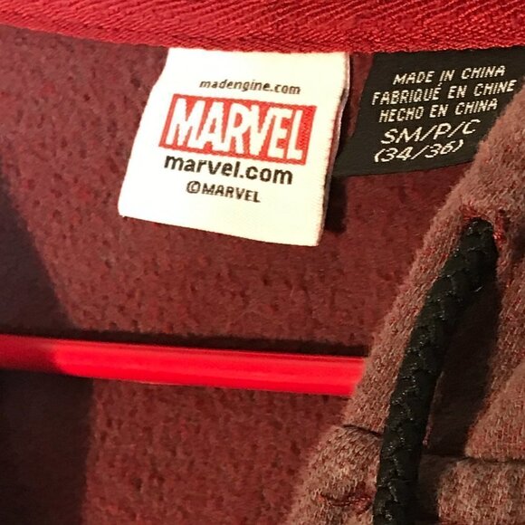 MARVEL Spider Man Gray Red Long Sleeve Sweater Hoodie Mad Engine MadEngine VTG - Picture 6 of 7